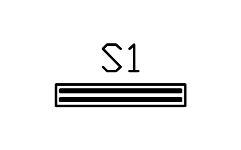 Linear slot diffuser, 2 slots sembolünün önizlemesi, blok HV_DIFF_LINEAR_2SLOT