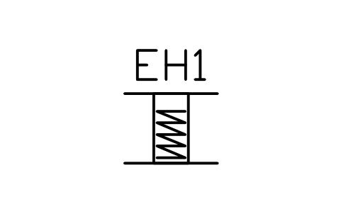 Electric duct heater sembolünün önizlemesi, blok HV_DUCT_HEATER_ELECTRIC