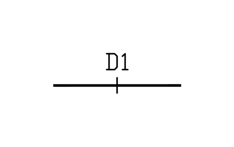 Duct, single line sembolünün önizlemesi, blok HV_DUCT_SINGLE