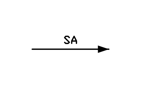 Supply air arrow sembolünün önizlemesi, blok HV_FLOW_SUPPLY