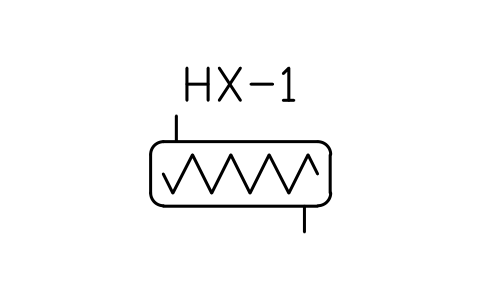 Shell and tube heat exchanger sembolünün önizlemesi, blok HV_HX_SHELL