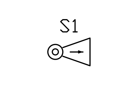 Jet nozzle, long throw sembolünün önizlemesi, blok HV_NOZZLE_JET
