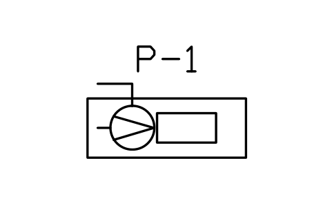 Base-mounted pump with motor sembolünün önizlemesi, blok HV_PUMP_BASE