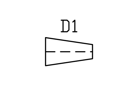 Reducer, concentric sembolünün önizlemesi, blok HV_REDUCER