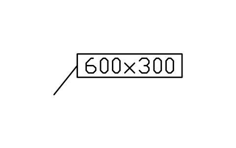 Duct size tag sembolünün önizlemesi, blok HV_TAG_DUCT_SIZE