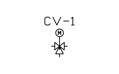 Control valve, 3-way diverting sembolünün önizlemesi, blok HV_VALVE_CONTROL_3WAY_DIVERT