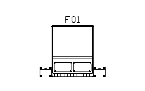 Anteprima del simbolo Letto 1600, comodini armadietto, blocco IND_BED_SET_1600_L