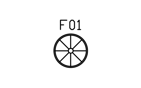Anteprima del simbolo Tavolino a ruota, 900, blocco IND_COFFEE_WHEEL