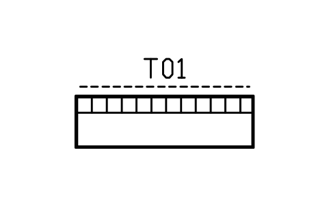 Anteprima del simbolo Bancone, 2400 x 700, blocco IND_COUNTER_2400