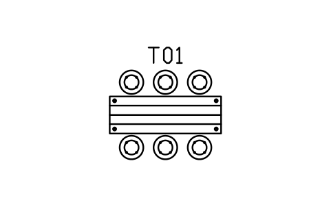 Anteprima del simbolo Tavolo alto 1800, sei sgabelli, blocco IND_HIGH_6