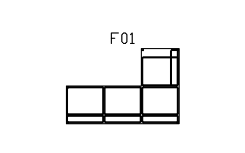 Anteprima del simbolo Divano componibile, angolare, destra, blocco IND_SOFA_CORNER_R