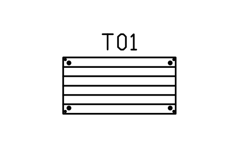 Anteprima del simbolo Tavolo in tavolacci, 1800 x 900, blocco IND_TABLE_1800