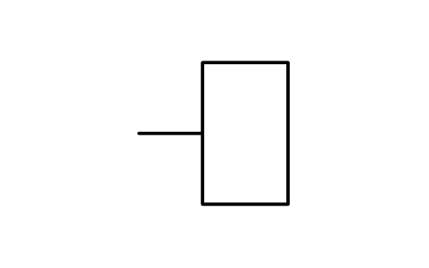 Vorschau des Symbols Connector, fixed portion, Block INS_S00036_CONNECTOR_FIXED_PORTION