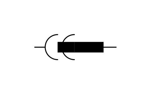 Vorschau des Symbols Plug and socket, male-female, Block INS_S00048_PLUG_AND_SOCKET_MALE_FEMALE