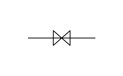 Vorschau des Symbols Line, gas or oil stop valve, Block INS_S00415_LINE_GAS_OR_OIL_STOP_VALVE