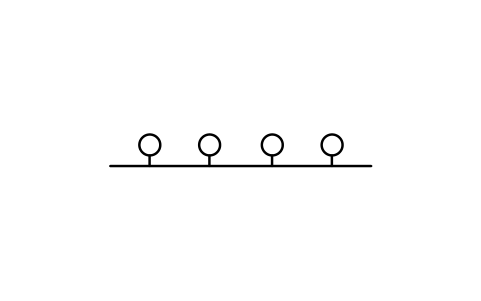 Vorschau des Symbols Trunking, several tap-offs, Block INS_S00522_TRUNKING_SEVERAL_TAP_OFFS