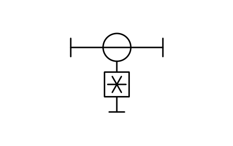 Vorschau des Symbols Fixed tap-off with box, Block INS_S00526_FIXED_TAP_OFF_WITH_BOX