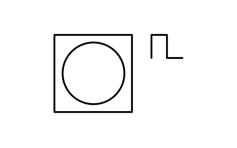 Vorschau des Symbols Light, flashing, omni, Block INS_S00551_LIGHT_FLASHING_OMNI