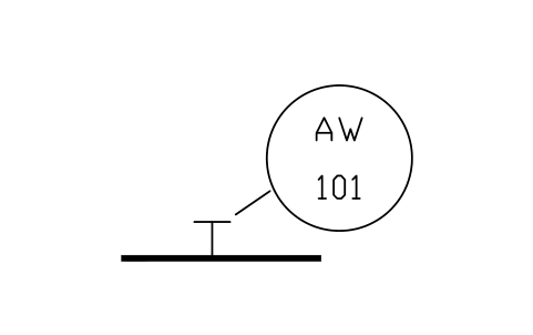 Sample probe, flanged (AW) sembolünün önizlemesi, blok ISA_ACC_SAMPLE_PROBE