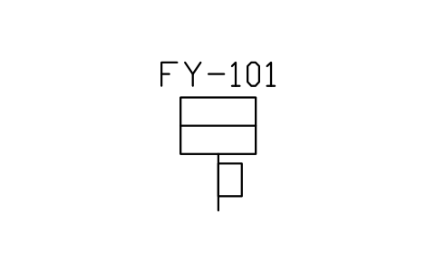 Actuator, piston + positioner sembolünün önizlemesi, blok ISA_ACT_PISTON_POS