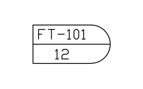 Drawing connector, round sembolünün önizlemesi, blok ISA_CONN_SIGNAL_ROUND