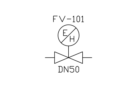 Control valve, electro-hyd. sembolünün önizlemesi, blok ISA_CV_ELECTROHYDRAULIC