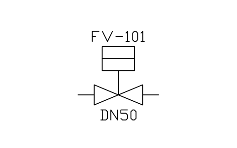 Control valve, piston sembolünün önizlemesi, blok ISA_CV_PISTON