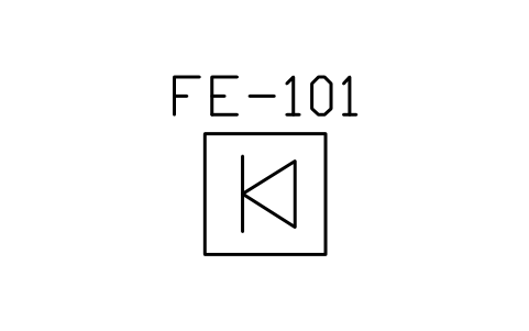 Cone / annular orifice meter sembolünün önizlemesi, blok ISA_ELEM_CONE
