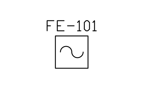 Fiber-optic probe sembolünün önizlemesi, blok ISA_ELEM_FIBEROPTIC