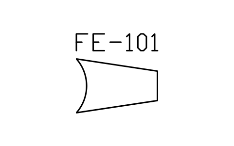 Flow tube sembolünün önizlemesi, blok ISA_ELEM_FLOW_TUBE