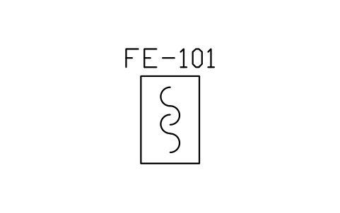 Level, radiation multi-point sembolünün önizlemesi, blok ISA_ELEM_LEVEL_RADIATION