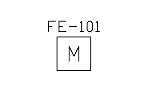 Magnetic meter sembolünün önizlemesi, blok ISA_ELEM_MAGNETIC_M