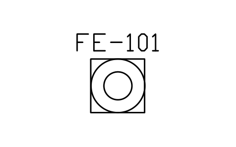 Orifice, concentric sembolünün önizlemesi, blok ISA_ELEM_ORIFICE_CONC