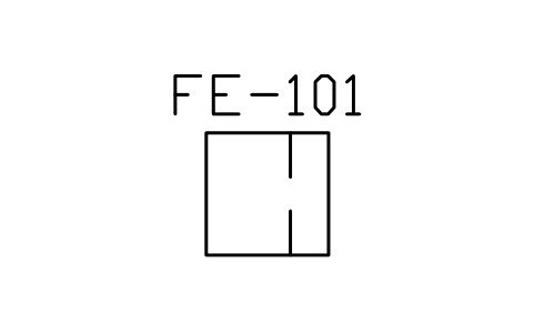 Integral orifice plate sembolünün önizlemesi, blok ISA_ELEM_ORIFICE_INTEGRAL