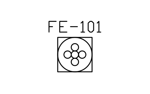 Orifice, multi-hole sembolünün önizlemesi, blok ISA_ELEM_ORIFICE_MULTI