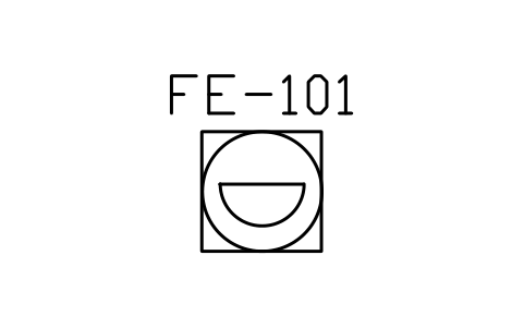 Orifice, quadrant sembolünün önizlemesi, blok ISA_ELEM_ORIFICE_QUAD