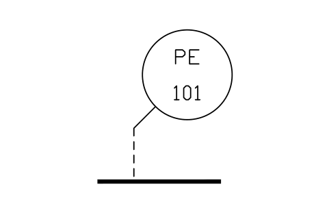Strain gage element, PE sembolünün önizlemesi, blok ISA_ELEM_PE_BUBBLE