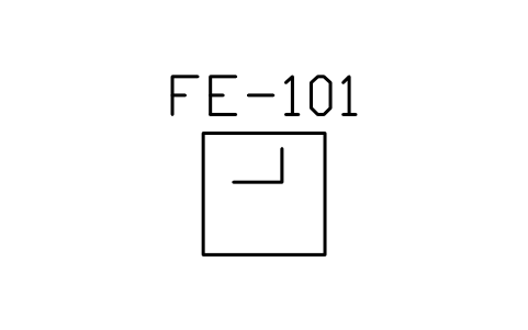 Pitot tube, standard sembolünün önizlemesi, blok ISA_ELEM_PITOT