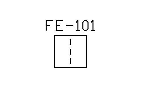 Thermal mass meter, dashed sembolünün önizlemesi, blok ISA_ELEM_THERMAL_DASH