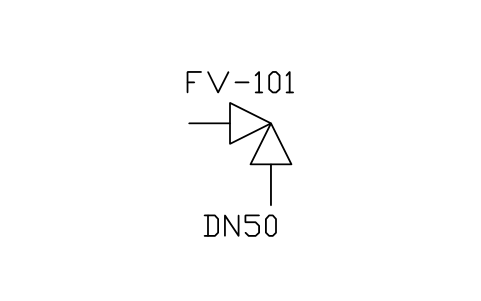 Angle valve sembolünün önizlemesi, blok ISA_VALVE_ANGLE