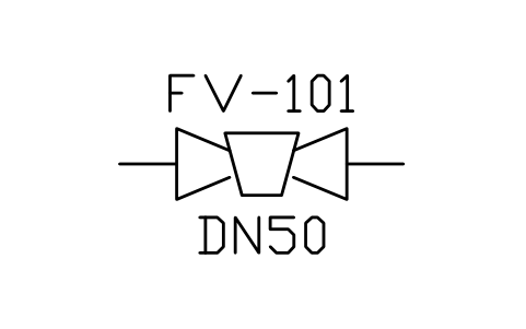 Plug valve sembolünün önizlemesi, blok ISA_VALVE_PLUG