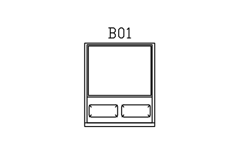 Preview of the Platform bed, queen, 1600 symbol, block JPN_PLATFORM_1600