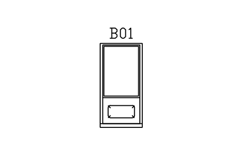 Preview of the Platform bed, single, 900 symbol, block JPN_PLATFORM_900