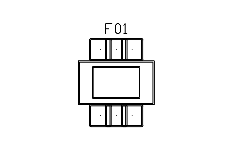 Preview of the Sunken table set, six cushions symbol, block JPN_SET_DINING_SUNKEN