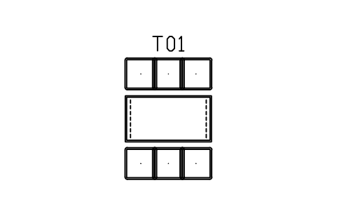 Preview of the Low table 1500, six cushions symbol, block JPN_TABLE_SET_6
