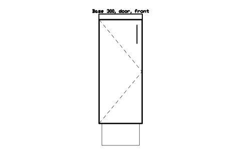 シンボル Base 300, door, front のプレビュー（ブロック KBC_BASE_300_D1）