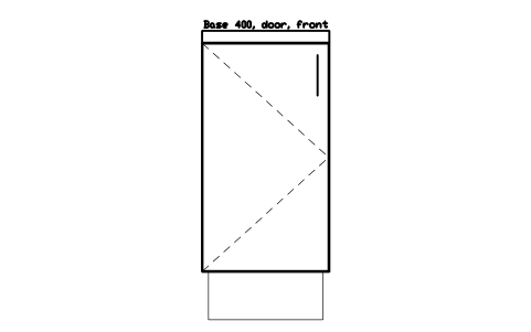 シンボル Base 400, door, front のプレビュー（ブロック KBC_BASE_400_D1）