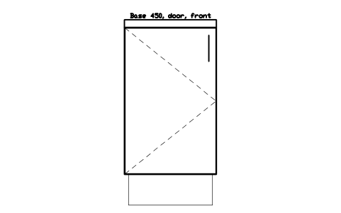 シンボル Base 450, door, front のプレビュー（ブロック KBC_BASE_450_D1）