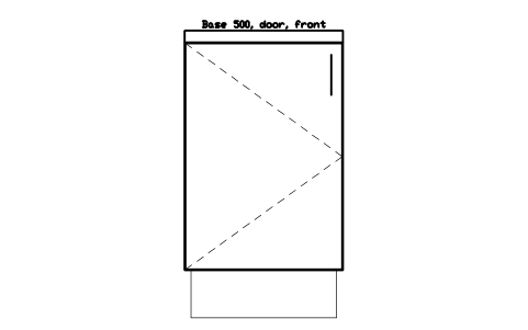 シンボル Base 500, door, front のプレビュー（ブロック KBC_BASE_500_D1）