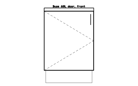 シンボル Base 600, door, front のプレビュー（ブロック KBC_BASE_600_D1）
